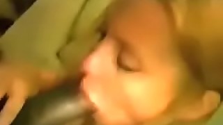 Beautiful Blonde Wife Sucks A Big Black Dick For The First Time