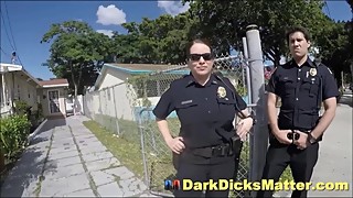 Wife Beating Thug Made To Give Big Black Cock To Crazed Milf Cops